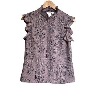 Alice & Trixie by Angela George Snakeskin Blouse Size XS